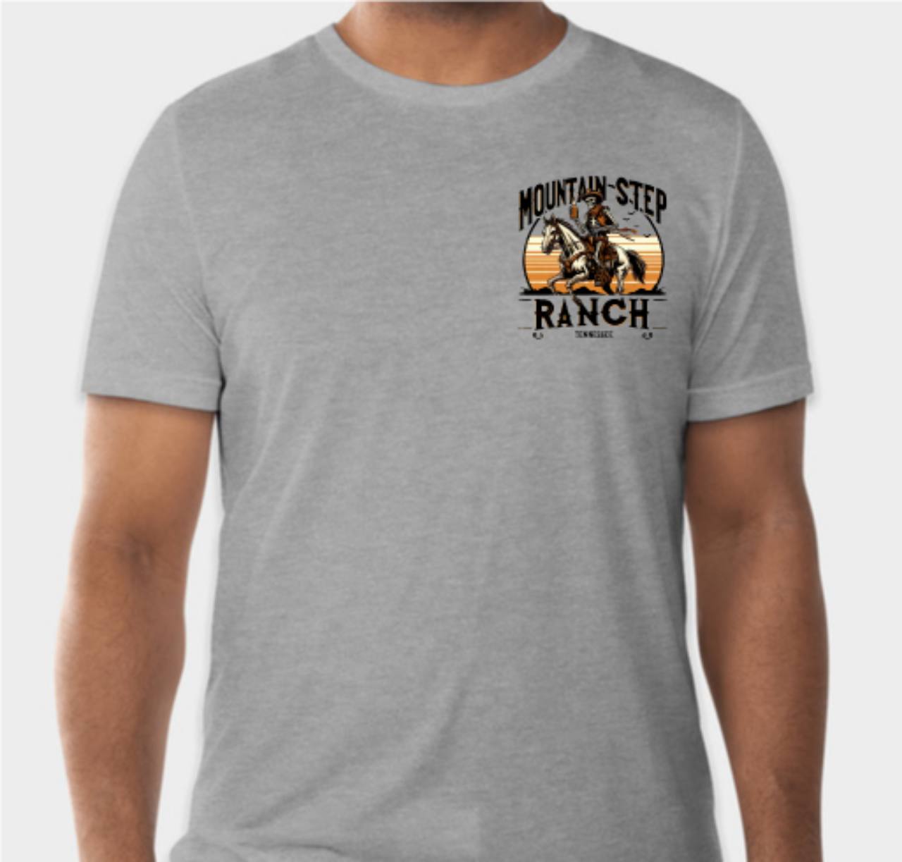 Gray Mountain Step Ranch western logo T-shirt
